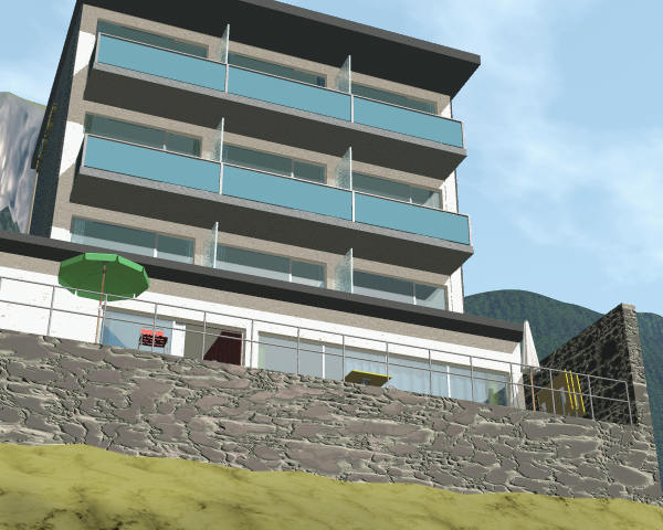 Hotel Vue des Alpes has 9 guest rooms, all facing the lakeside